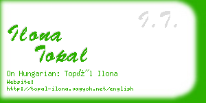 ilona topal business card